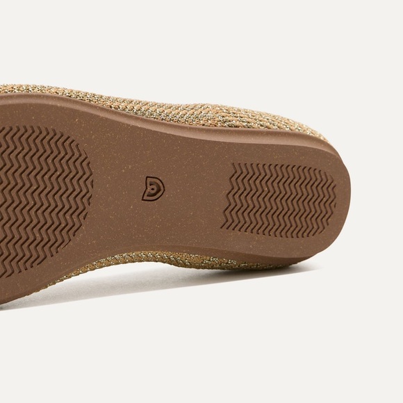 ROTHY’S The Square Wrap Ballet Flats, Sz 8.5 - Gold Metallic Shoes - Picture 4 of 14